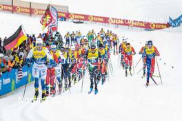 07.01.2023, Val di Fiemme, Italy (ITA): Francesco De Fabiani (ITA), Hugo Lapalus (FRA), (l-r)  - FIS world cup cross-country, tour de ski, mass, Val di Fiemme (ITA). www.nordicfocus.com. © Modica/NordicFocus. Every downloaded picture is fee-liable.