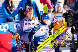 07.01.2023, Val di Fiemme, Italy (ITA): Katharina Hennig (GER), Kerttu Niskanen (FIN), Frida Karlsson (SWE), (l-r) - FIS world cup cross-country, tour de ski, mass, Val di Fiemme (ITA). www.nordicfocus.com. © Barbieri/NordicFocus. Every downloaded picture is fee-liable.