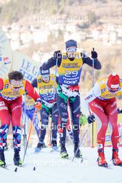 07.01.2023, Val di Fiemme, Italy (ITA): Paolo Ventura (ITA), Dietmar Noeckler (ITA), (l-r)  - FIS world cup cross-country, tour de ski, mass, Val di Fiemme (ITA). www.nordicfocus.com. © Barbieri/NordicFocus. Every downloaded picture is fee-liable.