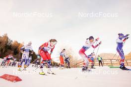 07.01.2023, Val di Fiemme, Italy (ITA): Maerta Rosenberg (SWE), Margrethe Bergane (NOR), Katerina Janatova (CZE), Lisa Lohmann (GER), Delphine Claudel (FRA), (l-r)  - FIS world cup cross-country, tour de ski, mass, Val di Fiemme (ITA). www.nordicfocus.com. © Barbieri/NordicFocus. Every downloaded picture is fee-liable.