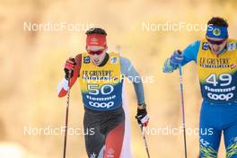 07.01.2023, Val di Fiemme, Italy (ITA): Samuel Gary Hendry (CAN) - FIS world cup cross-country, tour de ski, mass, Val di Fiemme (ITA). www.nordicfocus.com. © Modica/NordicFocus. Every downloaded picture is fee-liable.