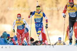 07.01.2023, Val di Fiemme, Italy (ITA): Roman Furger (SUI), Ireneu Esteve Altimiras (AND), (l-r)  - FIS world cup cross-country, tour de ski, mass, Val di Fiemme (ITA). www.nordicfocus.com. © Modica/NordicFocus. Every downloaded picture is fee-liable.