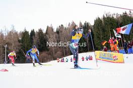 07.01.2023, Val di Fiemme, Italy (ITA): Dominik Bury (POL), Markus Vuorela (FIN), Paolo Ventura (ITA), (l-r)  - FIS world cup cross-country, tour de ski, mass, Val di Fiemme (ITA). www.nordicfocus.com. © Barbieri/NordicFocus. Every downloaded picture is fee-liable.