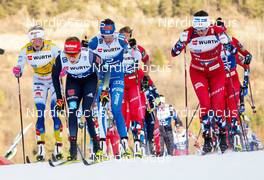07.01.2023, Val di Fiemme, Italy (ITA): Frida Karlsson (SWE), Katharina Hennig (GER), Kerttu Niskanen (FIN), Tiril Udnes Weng (NOR), (l-r)  - FIS world cup cross-country, tour de ski, mass, Val di Fiemme (ITA). www.nordicfocus.com. © Barbieri/NordicFocus. Every downloaded picture is fee-liable.