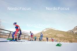 07.01.2023, Val di Fiemme, Italy (ITA): Delphine Claudel (FRA), Masako Ishida (JPN), Anne Kyllonen (FIN), (l-r)  - FIS world cup cross-country, tour de ski, mass, Val di Fiemme (ITA). www.nordicfocus.com. © Barbieri/NordicFocus. Every downloaded picture is fee-liable.