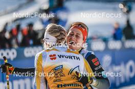 07.01.2023, Val di Fiemme, Italy (ITA): Frida Karlsson (SWE), Katharina Hennig (GER), (l-r)  - FIS world cup cross-country, tour de ski, mass, Val di Fiemme (ITA). www.nordicfocus.com. © Modica/NordicFocus. Every downloaded picture is fee-liable.