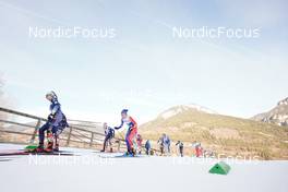 07.01.2023, Val di Fiemme, Italy (ITA): Pia Fink (GER), Sophia Laukli (USA), Delphine Claudel (FRA) - FIS world cup cross-country, tour de ski, mass, Val di Fiemme (ITA). www.nordicfocus.com. © Barbieri/NordicFocus. Every downloaded picture is fee-liable.