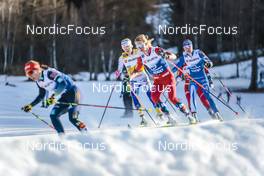07.01.2023, Val di Fiemme, Italy (ITA): Frida Karlsson (SWE), Kerttu Niskanen (FIN), (l-r)  - FIS world cup cross-country, tour de ski, mass, Val di Fiemme (ITA). www.nordicfocus.com. © Modica/NordicFocus. Every downloaded picture is fee-liable.