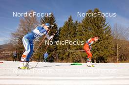 07.01.2023, Val di Fiemme, Italy (ITA): Anne Kyllonen (FIN), Heidi Weng (NOR) - FIS world cup cross-country, tour de ski, mass, Val di Fiemme (ITA). www.nordicfocus.com. © Barbieri/NordicFocus. Every downloaded picture is fee-liable.