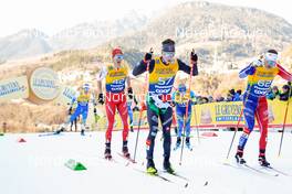 07.01.2023, Val di Fiemme, Italy (ITA): Candide Pralong (SUI), Renaud Jay (FRA), (l-r)  - FIS world cup cross-country, tour de ski, mass, Val di Fiemme (ITA). www.nordicfocus.com. © Barbieri/NordicFocus. Every downloaded picture is fee-liable.