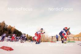 07.01.2023, Val di Fiemme, Italy (ITA): Julia Kern (USA), Moa Ilar (SWE), Lotta Udnes Weng (NOR), Rosie Brennan (USA), Nadine Faehndrich (SUI), Katharina Hennig (GER), (l-r)  - FIS world cup cross-country, tour de ski, mass, Val di Fiemme (ITA). www.nordicfocus.com. © Barbieri/NordicFocus. Every downloaded picture is fee-liable.