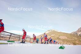 07.01.2023, Val di Fiemme, Italy (ITA): Frida Karlsson (SWE), Heidi Weng (NOR), Tiril Udnes Weng (NOR), Astrid Oeyre Slind (NOR), Lotta Udnes Weng (NOR), (l-r)  - FIS world cup cross-country, tour de ski, mass, Val di Fiemme (ITA). www.nordicfocus.com. © Barbieri/NordicFocus. Every downloaded picture is fee-liable.