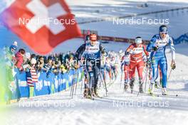 07.01.2023, Val di Fiemme, Italy (ITA): Katharina Hennig (GER), Tiril Udnes Weng (NOR), Kerttu Niskanen (FIN), (l-r)  - FIS world cup cross-country, tour de ski, mass, Val di Fiemme (ITA). www.nordicfocus.com. © Modica/NordicFocus. Every downloaded picture is fee-liable.