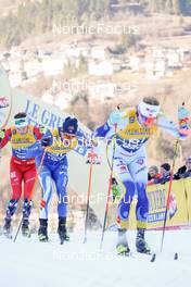 07.01.2023, Val di Fiemme, Italy (ITA): Haavard Moseby (NOR), Markus Vuorela (FIN), (l-r)  - FIS world cup cross-country, tour de ski, mass, Val di Fiemme (ITA). www.nordicfocus.com. © Barbieri/NordicFocus. Every downloaded picture is fee-liable.