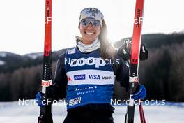 05.01.2023, Val di Fiemme, Italy (ITA): Julia Kern (USA) - FIS world cup cross-country, tour de ski, training, Val di Fiemme (ITA). www.nordicfocus.com. © Modica/NordicFocus. Every downloaded picture is fee-liable.