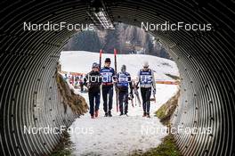 05.01.2023, Val di Fiemme, Italy (ITA): Kevin Bolger (USA), Ben Ogden (USA), James Clinton Schoonmaker (USA), (l-r)  - FIS world cup cross-country, tour de ski, training, Val di Fiemme (ITA). www.nordicfocus.com. © Barbieri/NordicFocus. Every downloaded picture is fee-liable.