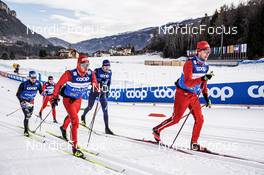 05.01.2023, Val di Fiemme, Italy (ITA): Beda Klee (SUI), Roman Furger (SUI), (l-r)  - FIS world cup cross-country, tour de ski, training, Val di Fiemme (ITA). www.nordicfocus.com. © Barbieri/NordicFocus. Every downloaded picture is fee-liable.