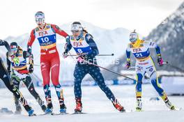 21.01.2023, Livigno, Italy (ITA): Maria Hartz Melling (NOR), Julia Kern (USA), Ingrid Hallquist (SWE), (l-r)  - FIS world cup cross-country, individual sprint, Livigno (ITA). www.nordicfocus.com. © Modica/NordicFocus. Every downloaded picture is fee-liable.