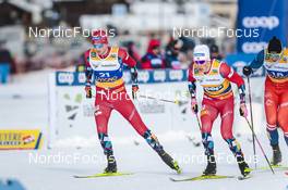 21.01.2023, Livigno, Italy (ITA): Even Northug (NOR), Lucas Chanavat (FRA), (l-r)  - FIS world cup cross-country, individual sprint, Livigno (ITA). www.nordicfocus.com. © Modica/NordicFocus. Every downloaded picture is fee-liable.