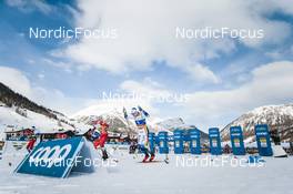 21.01.2023, Livigno, Italy (ITA): Erik Valnes (NOR), Gustav Aflodal (SWE), Even Northug (NOR), Ondrej Cerny (CZE), Marcus Grate (SWE), Johannes Hoesflot Klaebo (NOR), (l-r)  - FIS world cup cross-country, individual sprint, Livigno (ITA). www.nordicfocus.com. © Modica/NordicFocus. Every downloaded picture is fee-liable.