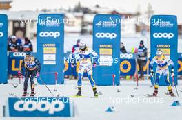 21.01.2023, Livigno, Italy (ITA): Rosie Brennan (USA), Linn Svahn (SWE), Jonna Sundling (SWE), (l-r)  - FIS world cup cross-country, individual sprint, Livigno (ITA). www.nordicfocus.com. © Modica/NordicFocus. Every downloaded picture is fee-liable.