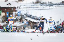 21.01.2023, Livigno, Italy (ITA): Maja Dahlqvist (SWE), Julia Kern (USA), Johanna Hagstroem (SWE), (l-r)  - FIS world cup cross-country, individual sprint, Livigno (ITA). www.nordicfocus.com. © Modica/NordicFocus. Every downloaded picture is fee-liable.