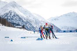 21.01.2023, Livigno, Italy (ITA): Renaud Jay (FRA), Jan Stoelben (GER), (l-r)  - FIS world cup cross-country, individual sprint, Livigno (ITA). www.nordicfocus.com. © Modica/NordicFocus. Every downloaded picture is fee-liable.