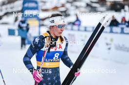 21.01.2023, Livigno, Italy (ITA): Julia Kern (USA) - FIS world cup cross-country, individual sprint, Livigno (ITA). www.nordicfocus.com. © Modica/NordicFocus. Every downloaded picture is fee-liable.