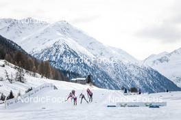 21.01.2023, Livigno, Italy (ITA): Lucas Chanavat (FRA), Janik Riebli (SUI), James Clugnet (GBR), Haavard Solaas Taugboel (NOR), Michael Hellweger (ITA), Jules Chappaz (FRA), (l-r)  - FIS world cup cross-country, individual sprint, Livigno (ITA). www.nordicfocus.com. © Modica/NordicFocus. Every downloaded picture is fee-liable.