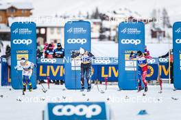 21.01.2023, Livigno, Italy (ITA): Olof Jonsson (SWE), Kevin Bolger (USA), Renaud Jay (FRA), (l-r)  - FIS world cup cross-country, individual sprint, Livigno (ITA). www.nordicfocus.com. © Modica/NordicFocus. Every downloaded picture is fee-liable.