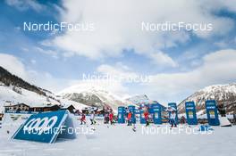 21.01.2023, Livigno, Italy (ITA): Erik Valnes (NOR), Gustav Aflodal (SWE), Even Northug (NOR), Ondrej Cerny (CZE), Marcus Grate (SWE), Johannes Hoesflot Klaebo (NOR), (l-r)  - FIS world cup cross-country, individual sprint, Livigno (ITA). www.nordicfocus.com. © Modica/NordicFocus. Every downloaded picture is fee-liable.