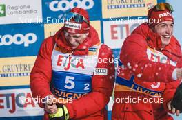 22.01.2023, Livigno, Italy (ITA): Valerio Grond (SUI), Janik Riebli (SUI), (l-r)  - FIS world cup cross-country, team sprint, Livigno (ITA). www.nordicfocus.com. © Modica/NordicFocus. Every downloaded picture is fee-liable.