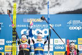 22.01.2023, Livigno, Italy (ITA): Linn Svahn (SWE), Maja Dahlqvist (SWE), (l-r) - FIS world cup cross-country, team sprint, Livigno (ITA). www.nordicfocus.com. © Modica/NordicFocus. Every downloaded picture is fee-liable.