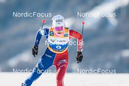 22.01.2023, Livigno, Italy (ITA): Lena Quintin (FRA) - FIS world cup cross-country, team sprint, Livigno (ITA). www.nordicfocus.com. © Modica/NordicFocus. Every downloaded picture is fee-liable.