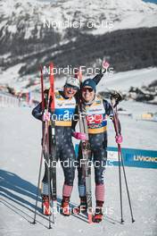 22.01.2023, Livigno, Italy (ITA): Julia Kern (USA), Rosie Brennan (USA), (l-r)  - FIS world cup cross-country, team sprint, Livigno (ITA). www.nordicfocus.com. © Modica/NordicFocus. Every downloaded picture is fee-liable.