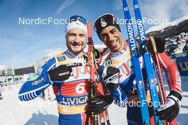 22.01.2023, Livigno, Italy (ITA): Renaud Jay (FRA), Richard Jouve (FRA), (l-r)  - FIS world cup cross-country, team sprint, Livigno (ITA). www.nordicfocus.com. © Modica/NordicFocus. Every downloaded picture is fee-liable.