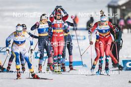 22.01.2023, Livigno, Italy (ITA): Julia Kern (USA), Hanne Wilberg Rofstad (NOR), (l-r)  - FIS world cup cross-country, team sprint, Livigno (ITA). www.nordicfocus.com. © Modica/NordicFocus. Every downloaded picture is fee-liable.