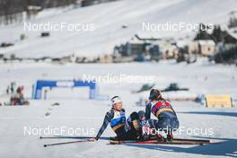 22.01.2023, Livigno, Italy (ITA): Julia Kern (USA), Rosie Brennan (USA) - FIS world cup cross-country, team sprint, Livigno (ITA). www.nordicfocus.com. © Modica/NordicFocus. Every downloaded picture is fee-liable.