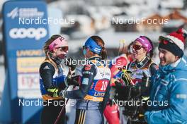 22.01.2023, Livigno, Italy (ITA): Laura Gimmler (GER), Alexandra Danner (GER), Sofie Krehl (GER), (l-r)  - FIS world cup cross-country, team sprint, Livigno (ITA). www.nordicfocus.com. © Modica/NordicFocus. Every downloaded picture is fee-liable.