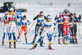 22.01.2023, Livigno, Italy (ITA): Emma Ribom (SWE), Jonna Sundling (SWE), (l-r)  - FIS world cup cross-country, team sprint, Livigno (ITA). www.nordicfocus.com. © Modica/NordicFocus. Every downloaded picture is fee-liable.
