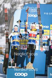 22.01.2023, Livigno, Italy (ITA): Jonna Sundling (SWE), Emma Ribom (SWE), (l-r) - FIS world cup cross-country, team sprint, Livigno (ITA). www.nordicfocus.com. © Modica/NordicFocus. Every downloaded picture is fee-liable.