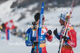 22.01.2023, Livigno, Italy (ITA): Richard Jouve (FRA), Renaud Jay (FRA), (l-r)  - FIS world cup cross-country, team sprint, Livigno (ITA). www.nordicfocus.com. © Modica/NordicFocus. Every downloaded picture is fee-liable.