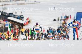 22.01.2023, Livigno, Italy (ITA): Federico Pellegrino (ITA), Richard Jouve (FRA), (l-r)  - FIS world cup cross-country, team sprint, Livigno (ITA). www.nordicfocus.com. © Modica/NordicFocus. Every downloaded picture is fee-liable.