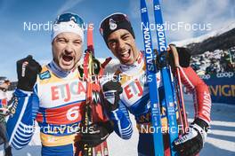 22.01.2023, Livigno, Italy (ITA): Renaud Jay (FRA), Richard Jouve (FRA), (l-r)  - FIS world cup cross-country, team sprint, Livigno (ITA). www.nordicfocus.com. © Modica/NordicFocus. Every downloaded picture is fee-liable.