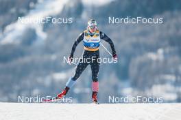 22.01.2023, Livigno, Italy (ITA): Julia Kern (USA) - FIS world cup cross-country, team sprint, Livigno (ITA). www.nordicfocus.com. © Modica/NordicFocus. Every downloaded picture is fee-liable.