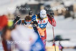 22.01.2023, Livigno, Italy (ITA): Lucas Chanavat (FRA) - FIS world cup cross-country, team sprint, Livigno (ITA). www.nordicfocus.com. © Modica/NordicFocus. Every downloaded picture is fee-liable.