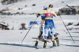 22.01.2023, Livigno, Italy (ITA): Maja Dahlqvist (SWE), Linn Svahn (SWE), (l-r)  - FIS world cup cross-country, team sprint, Livigno (ITA). www.nordicfocus.com. © Modica/NordicFocus. Every downloaded picture is fee-liable.