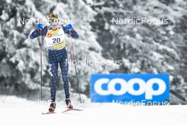 27.01.2023, Les Rousses, France (FRA): Finn O Connell (USA) - FIS world cup cross-country, 10km, Les Rousses (FRA). www.nordicfocus.com. © Authamayou/NordicFocus. Every downloaded picture is fee-liable.