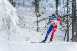 27.01.2023, Les Rousses, France (FRA): Hugo Lapalus (FRA) - FIS world cup cross-country, 10km, Les Rousses (FRA). www.nordicfocus.com. © Thibaut/NordicFocus. Every downloaded picture is fee-liable.