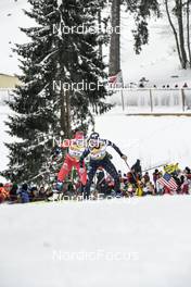 27.01.2023, Les Rousses, France (FRA): Silje Theodorsen (NOR), Jessie Diggins (USA), +g+ - FIS world cup cross-country, 10km, Les Rousses (FRA). www.nordicfocus.com. © Authamayou/NordicFocus. Every downloaded picture is fee-liable.
